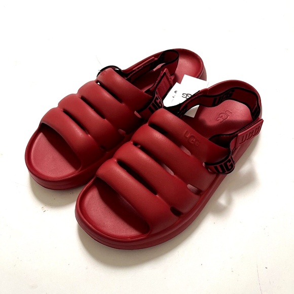 NWOB UGG Sport Yeah Men Slide Size 12 EVA Rubber 1126811 Slingback Samba Red main image 5